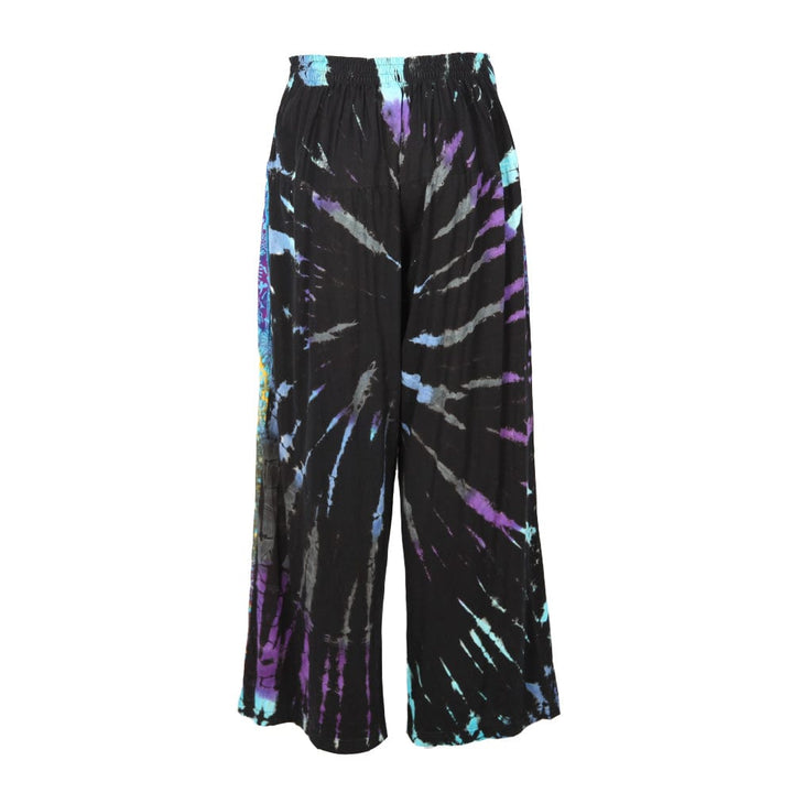 Patchwork Tie Dye Wide Leg Trousers