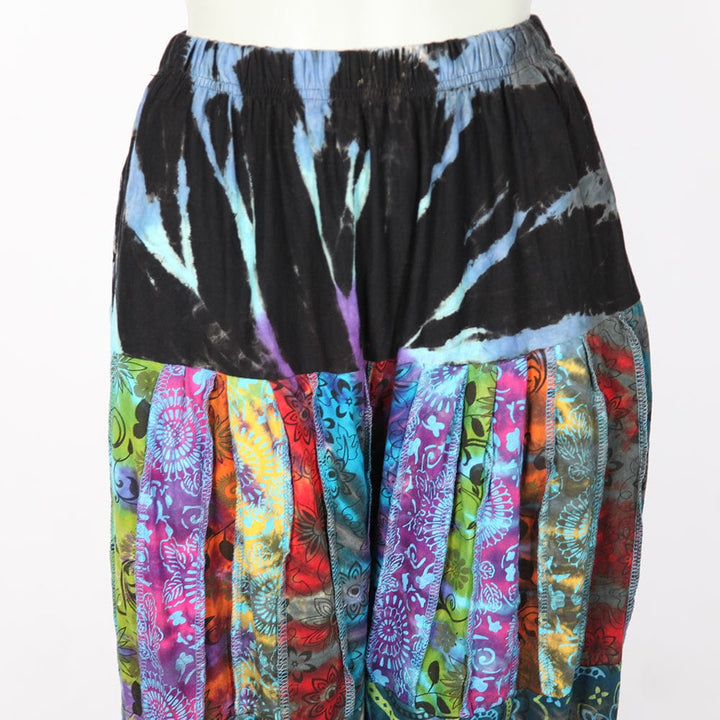 Cotton Patchwork Tie Dye Joggers