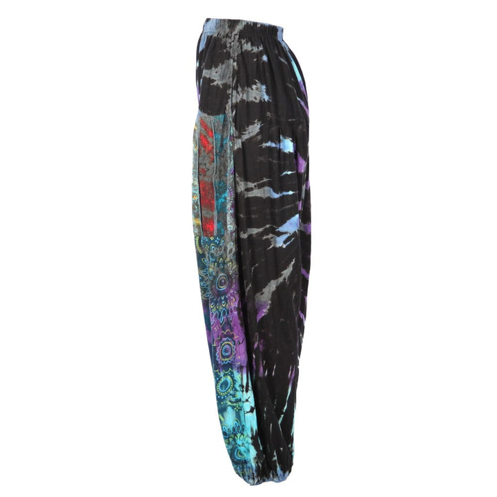 Cotton Patchwork Tie Dye Joggers