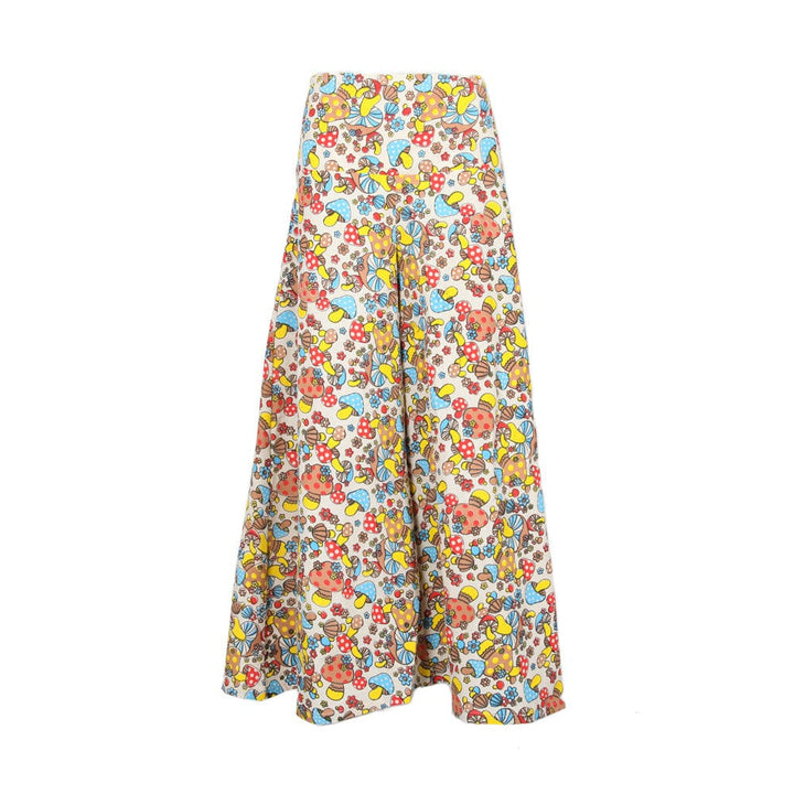 Mushroom Print Wide Leg Trousers..