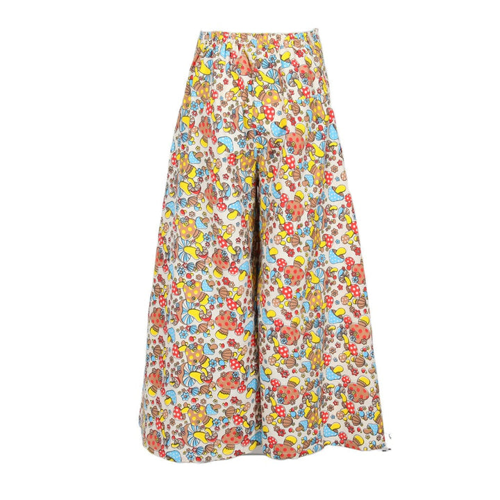 Mushroom Print Wide Leg Trousers..