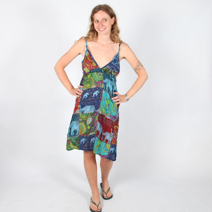 Patchwork Cami Mini Dress