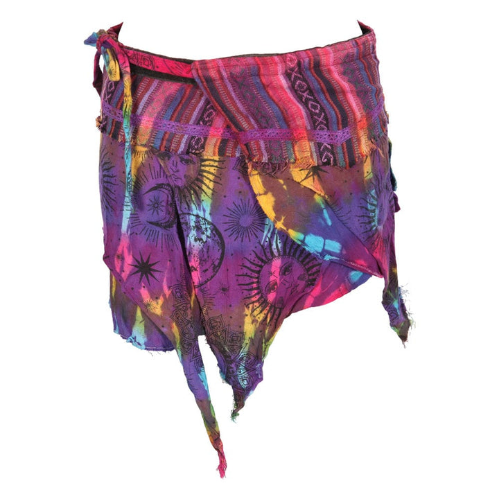 Tie Dye Wrap Mini Skirt