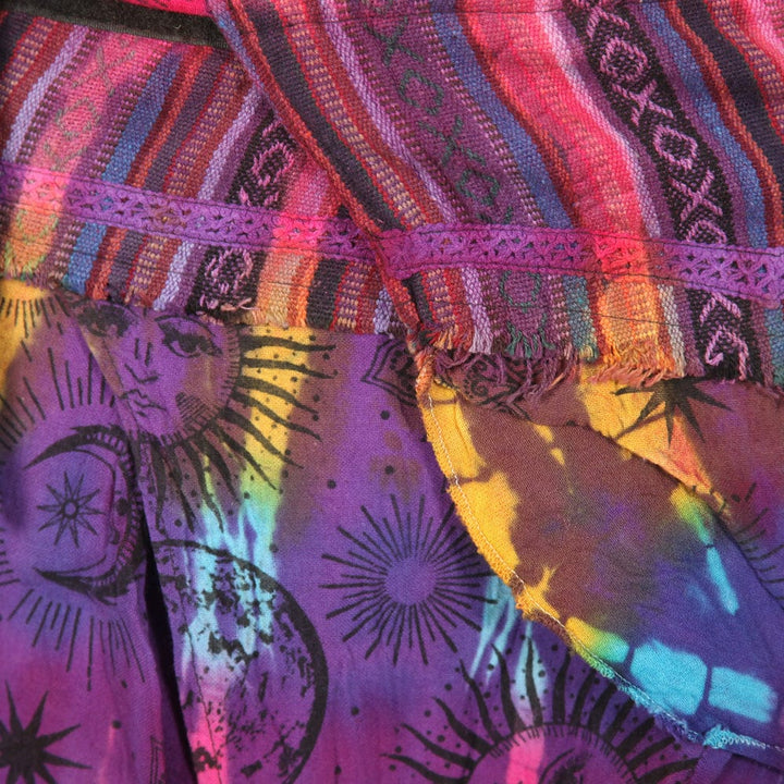 Tie Dye Wrap Mini Skirt
