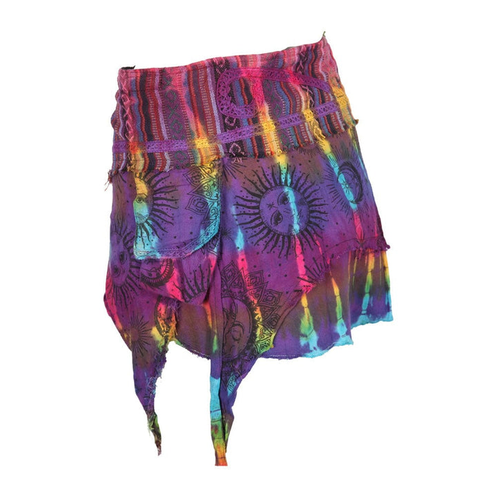 Tie Dye Wrap Mini Skirt