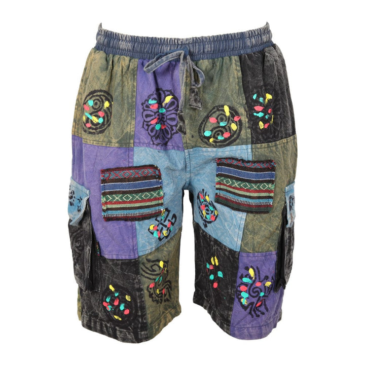 Patchwork Cargo Shorts