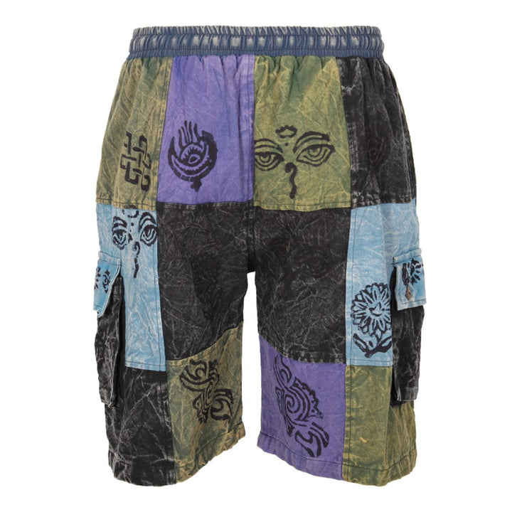 Patchwork Cargo Shorts