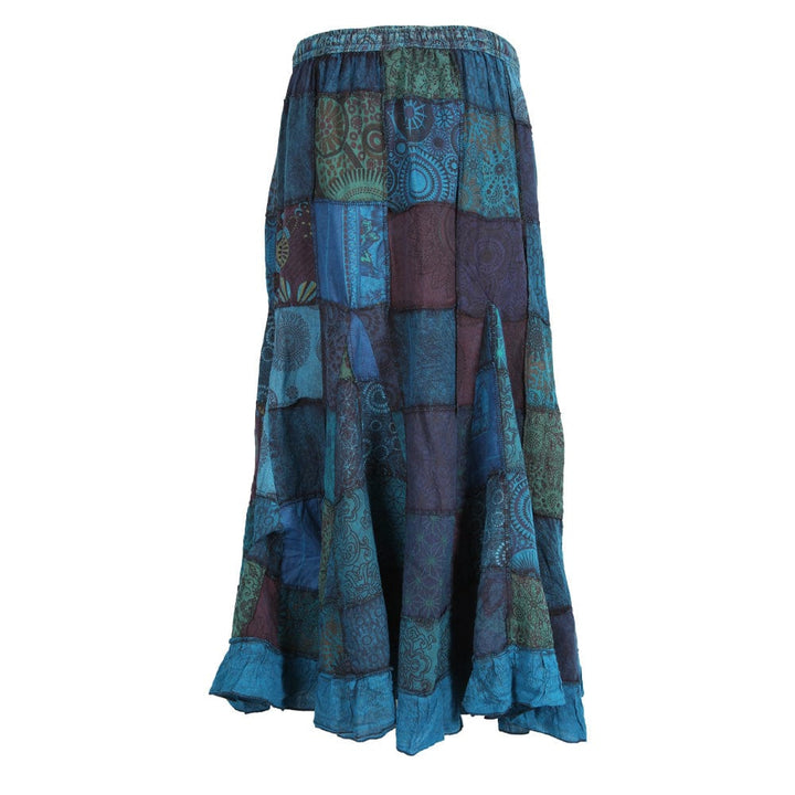 Patterned Patchwork Floaty Maxi Skirt