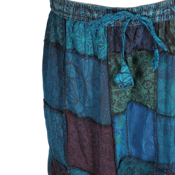 Patterned Patchwork Floaty Maxi Skirt