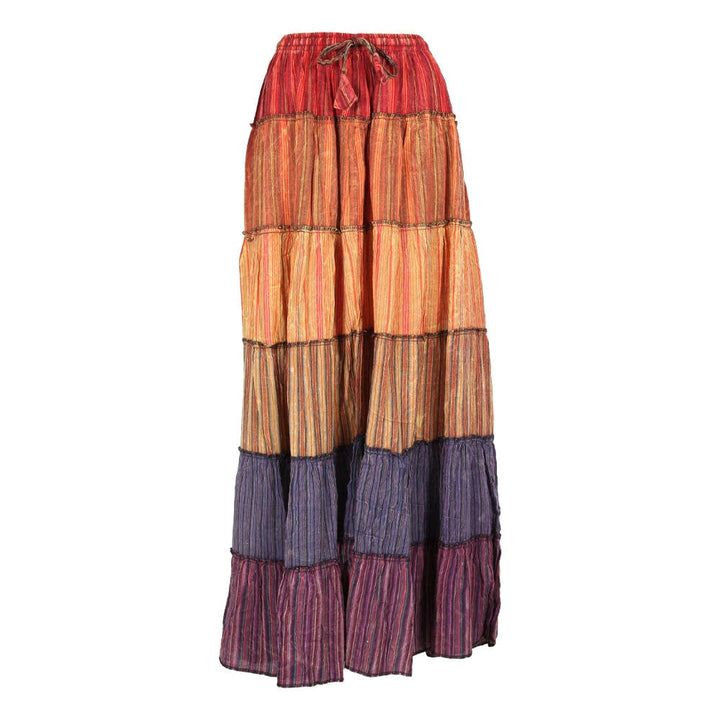 Cotton Layered Rainbow Skirt