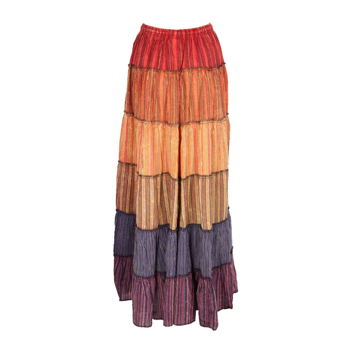 Cotton Layered Rainbow Skirt