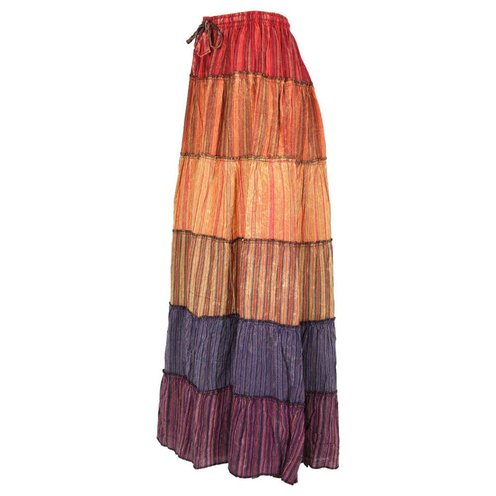 Cotton Layered Rainbow Skirt