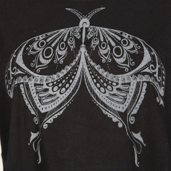 Printed Short Sleeve Crop Top