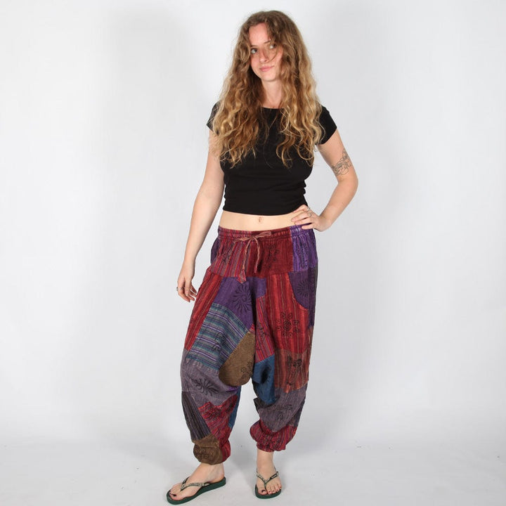 Block Print Patch Aladdin Pants
