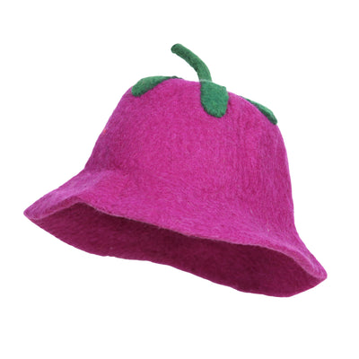 Men's Aubergine Felt Bucket Hat