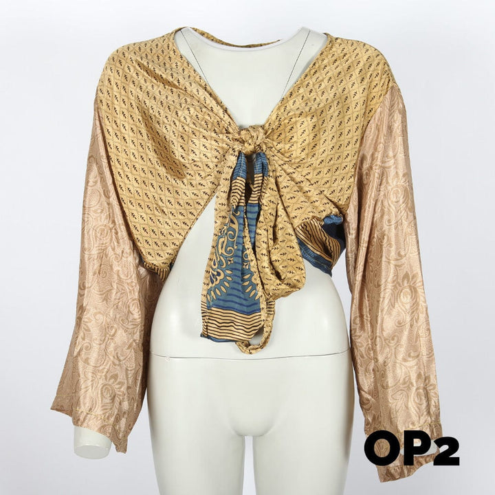 Upcycled Sari Wrap Top