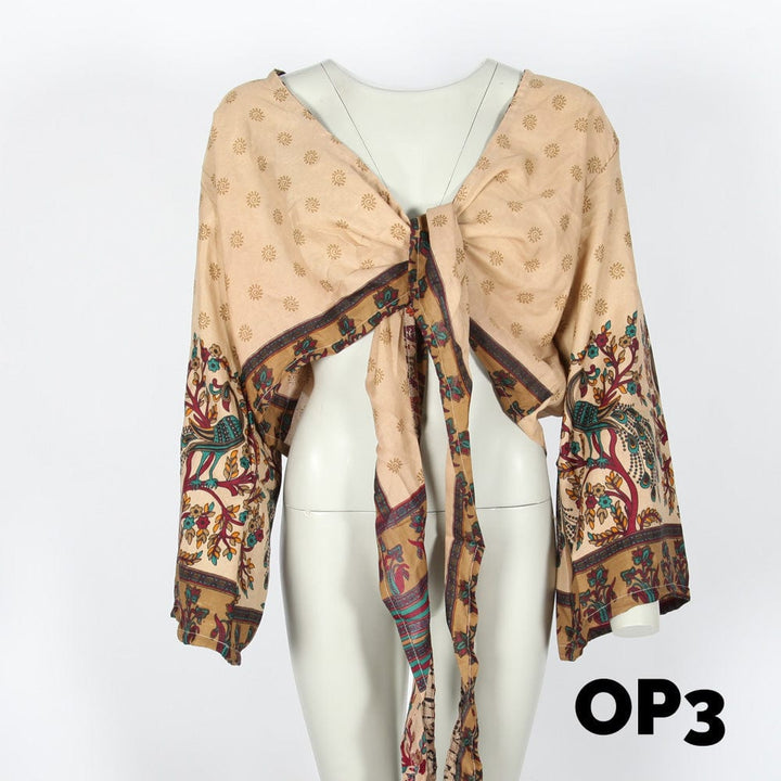 Upcycled Sari Wrap Top
