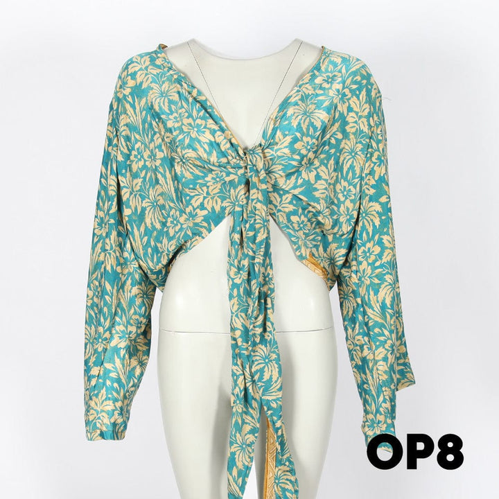 Upcycled Sari Wrap Top