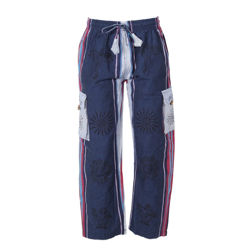 Shyama Cuff Baggy Harem Trousers – Festival Hippy Boho Aladdin Pants, Unisex, 100% Cotton (V801)