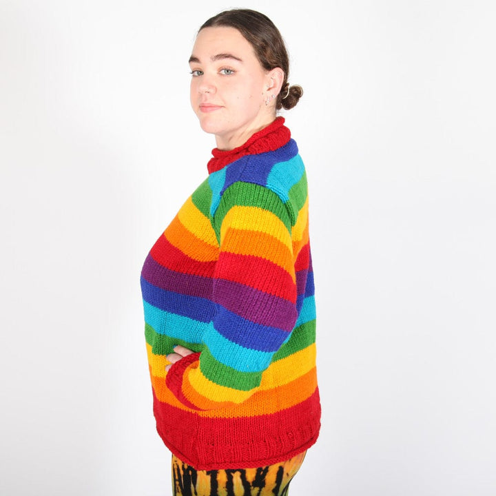 Oversized Rainbow Wool Jumper