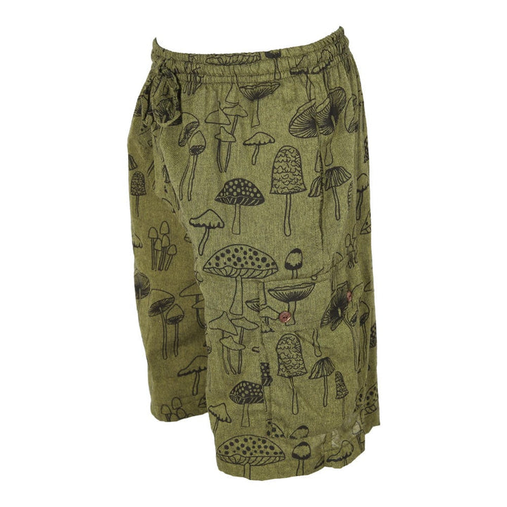 Men's Mushroom Print Cargo Shorts