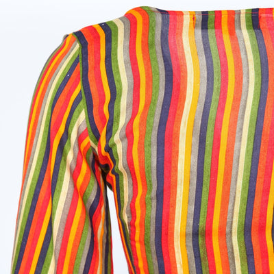 Rainbow Stripe Wrap Top