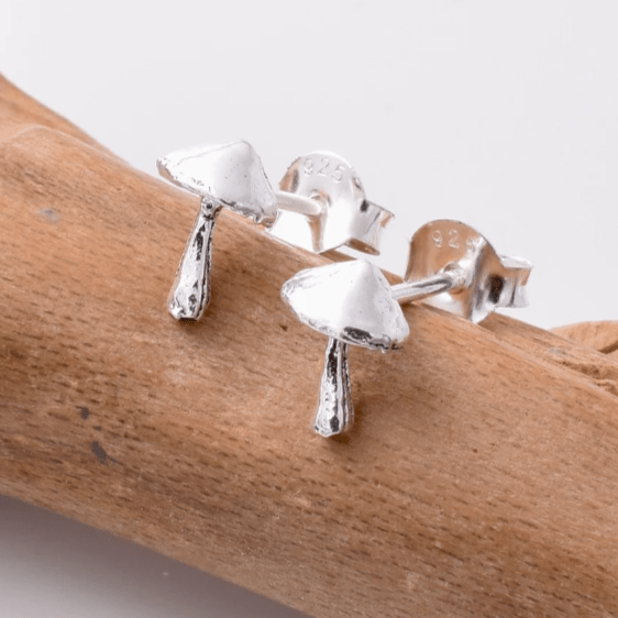 Mini Mushroom Stud Earrings