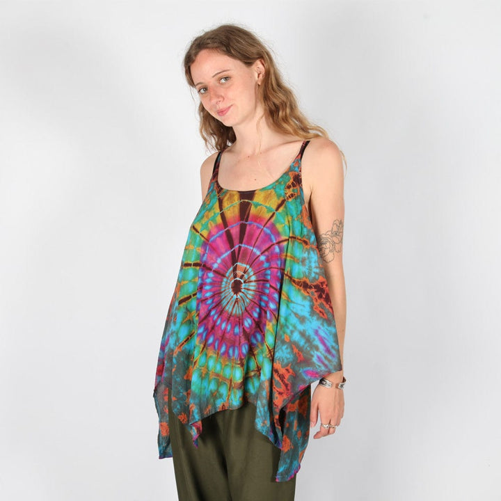 Floaty Strappy Tie Dye Top