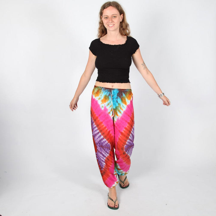 Multi Tie Dye Harem Trousers