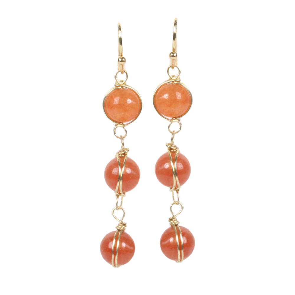 Carnelian Gemstone Earrings - Motivation . Passion . Happiness