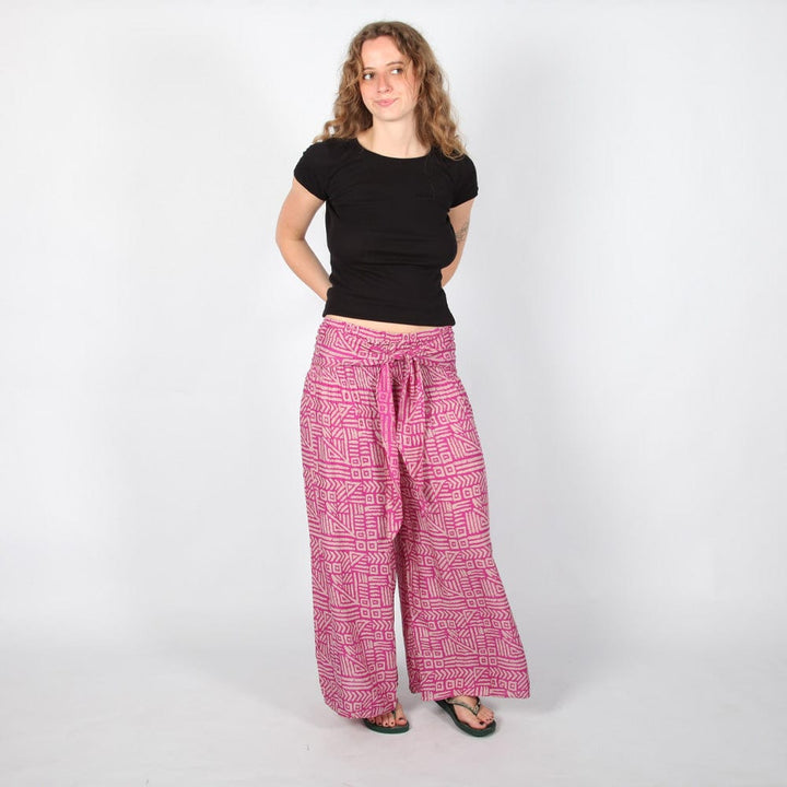 Thai Tribal Wide Leg Trousers