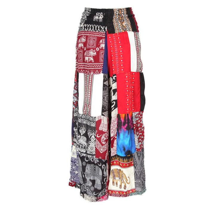 Patchwork Wide Leg Trousers