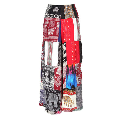 Patchwork Wide Leg Trousers