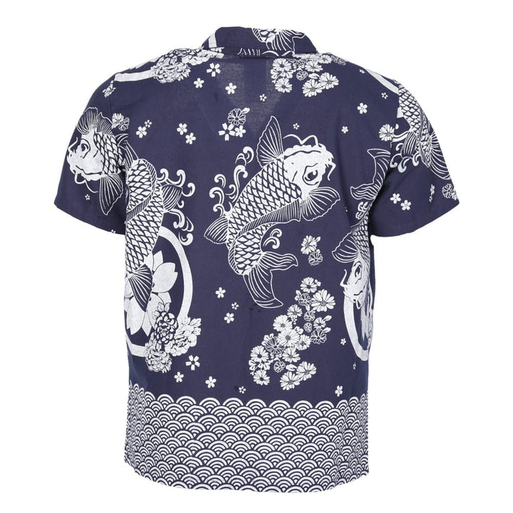 Thai Koi Print Cotton Shirt
