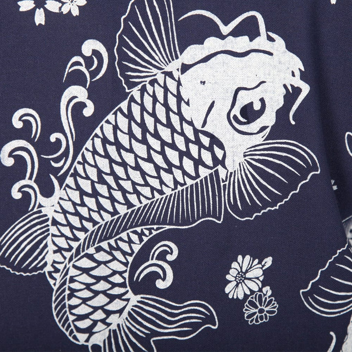 Thai Koi Print Cotton Shirt