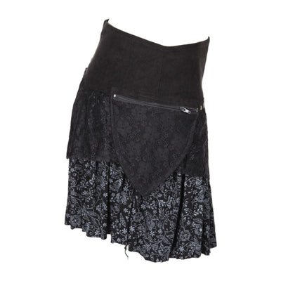 Layered Asymmetric Mini Skirt