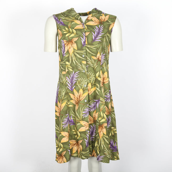 Vintage Floral Button Up Shirt Dress