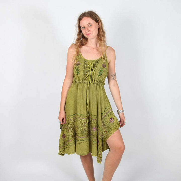 Embroidered Cami Dress