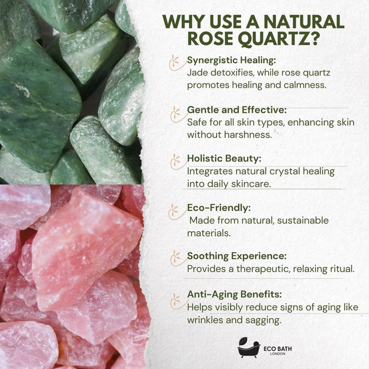 Eco Bath London Jade Face Roller - Rose Quartz