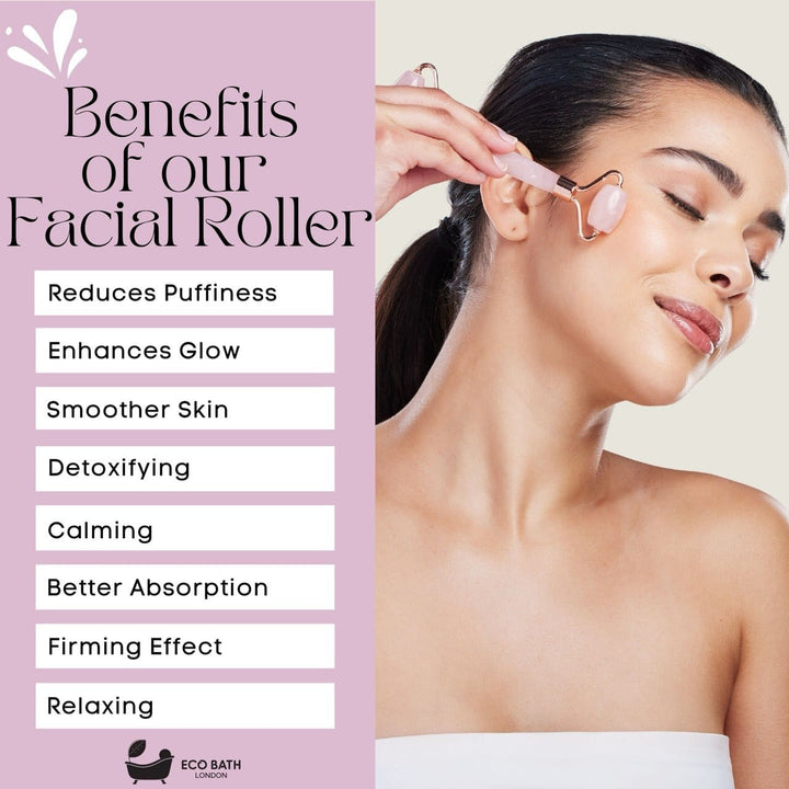 Eco Bath London Jade Face Roller - Rose Quartz