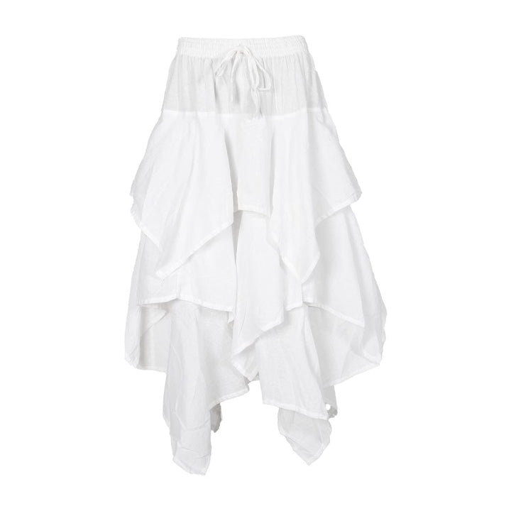 Cotton Layered Hanky Hem Skirt