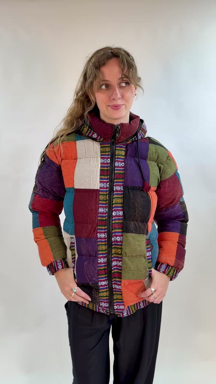 Patchwork Puffer Jacket