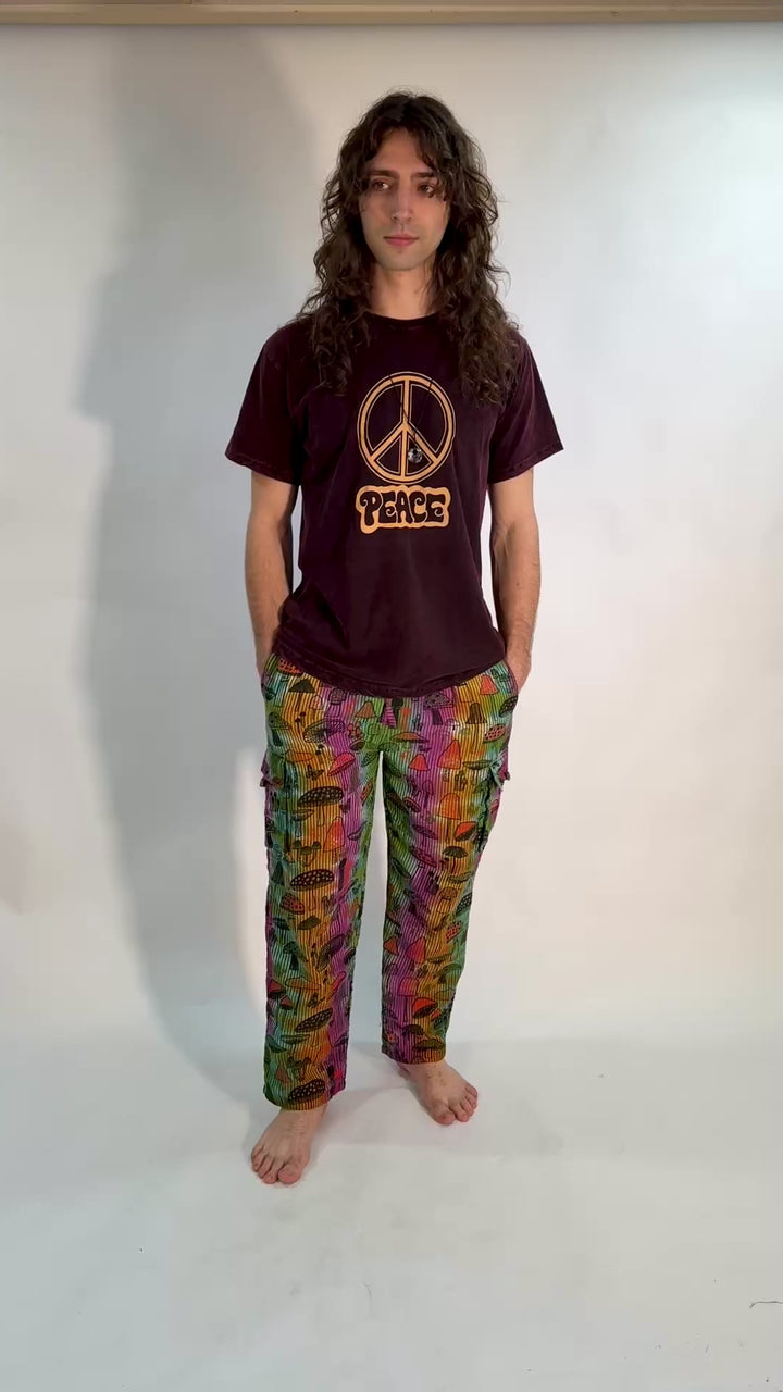Tie Dye Mushroom Print Trousers