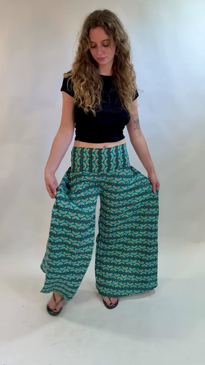 Block Print Palazzo Trousers