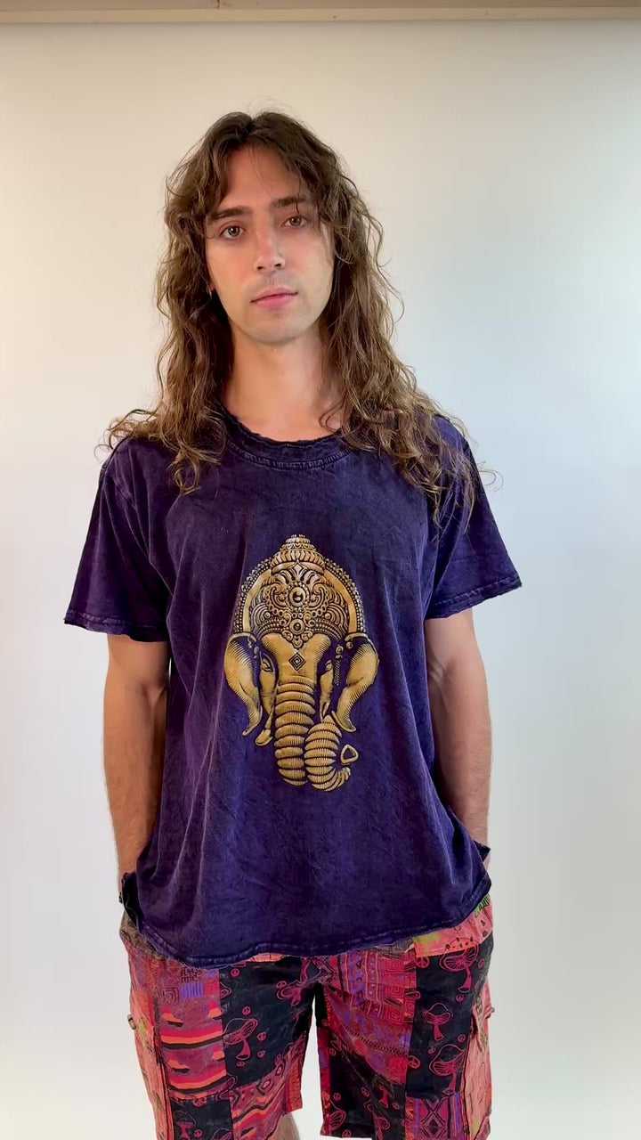 Unisex Oversized Ganesh Print T-Shirt