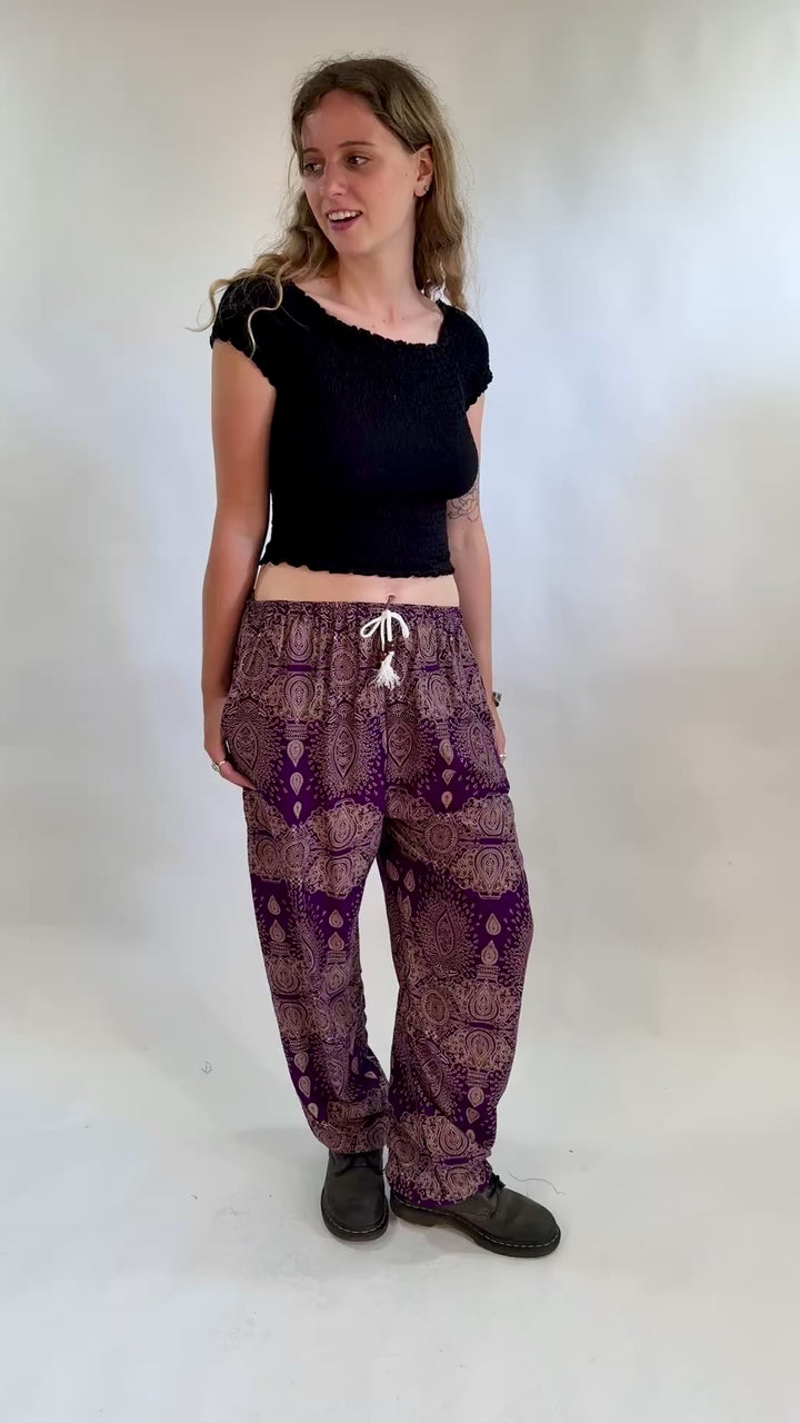 Mandala High Crotch Harem Pants