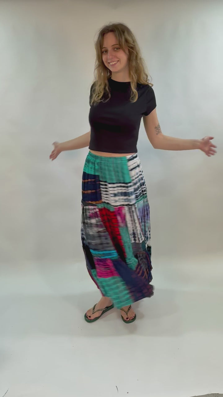 Bali Patchwork Maxi Skirt