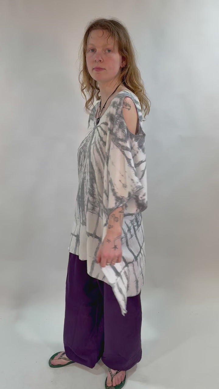 Cold Shoulder Poncho Top