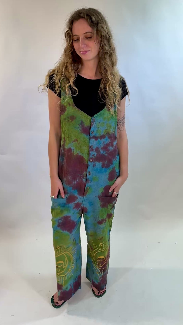 Tie Dye Celestial Dungarees