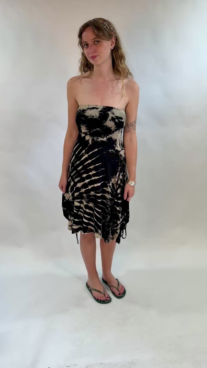 Tie Dye Bandeau Dress